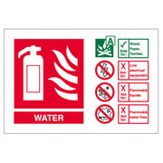 Water Extinguisher ID Sign